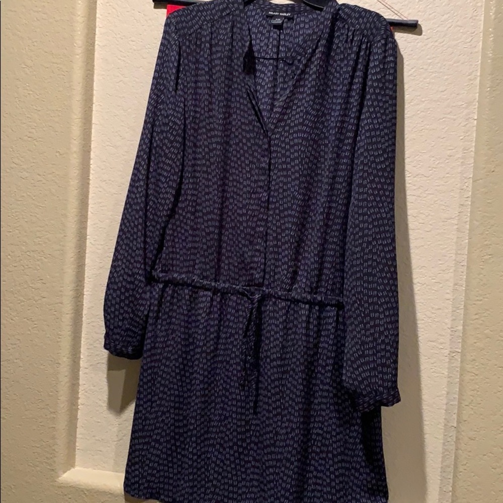 Printed sinched waist dress